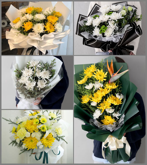 河南郑州新密市曲梁乡草岗村白事花束代送
